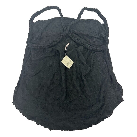 Free People Mykonos Tank Lace Black Size Small New - Picture 9 of 15